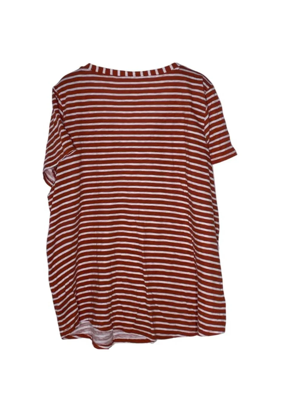 Torrid Classic Fit Slub Cotton Striped Pocket V-Neck T-Shirt Sz 3X Casual